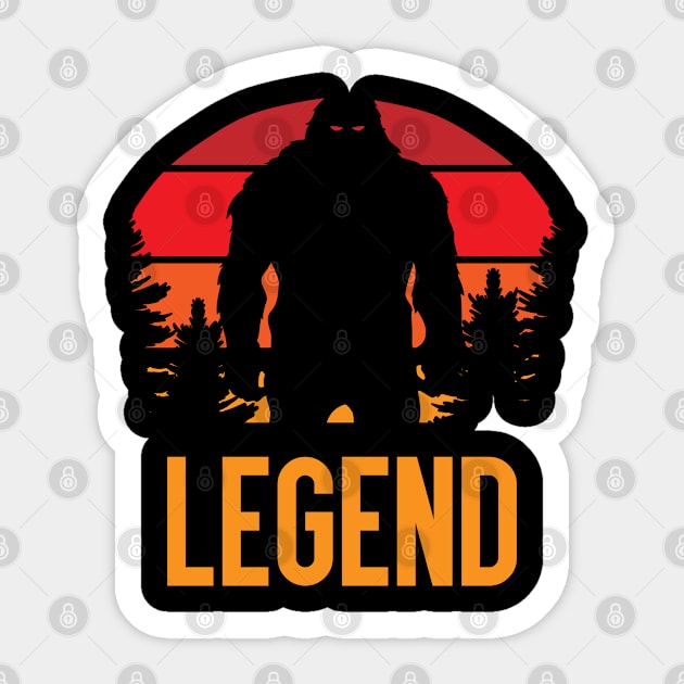 Awesome Big Foot Legend Gift Product Sasquatch Kid's Print Sticker by Linco